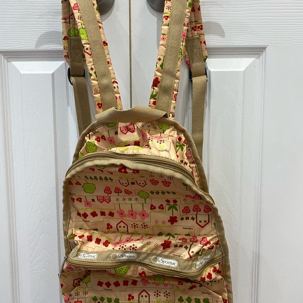 LeSportsac Beige Patterned Women's Backpack
